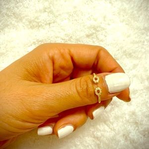 A unique Fancy Gold Circle Ring (adjustable)